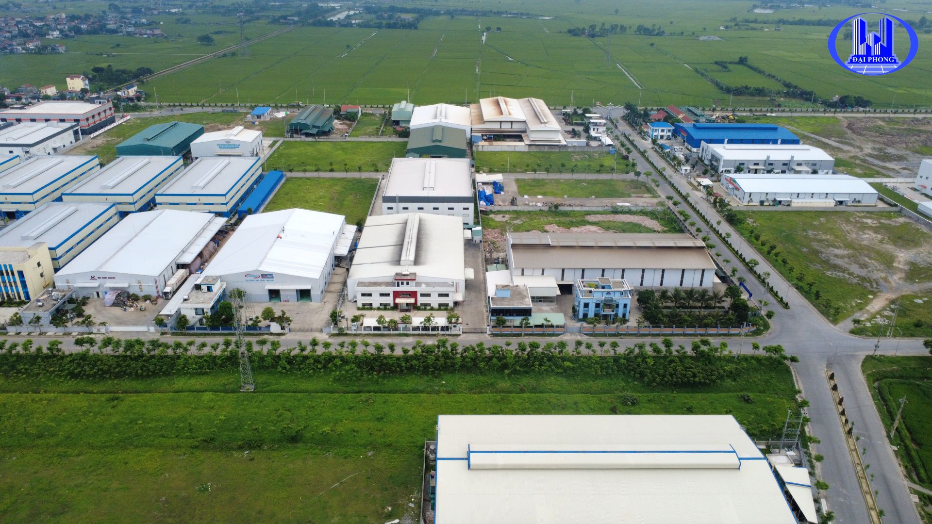 Toàn cảnh Cụm công nghiệp Yên Dương – Ninh Bình nhìn từ trên cao với hệ thống hạ tầng đồng bộ, quỹ đất rộng và vị trí chiến lược kết nối giao thông