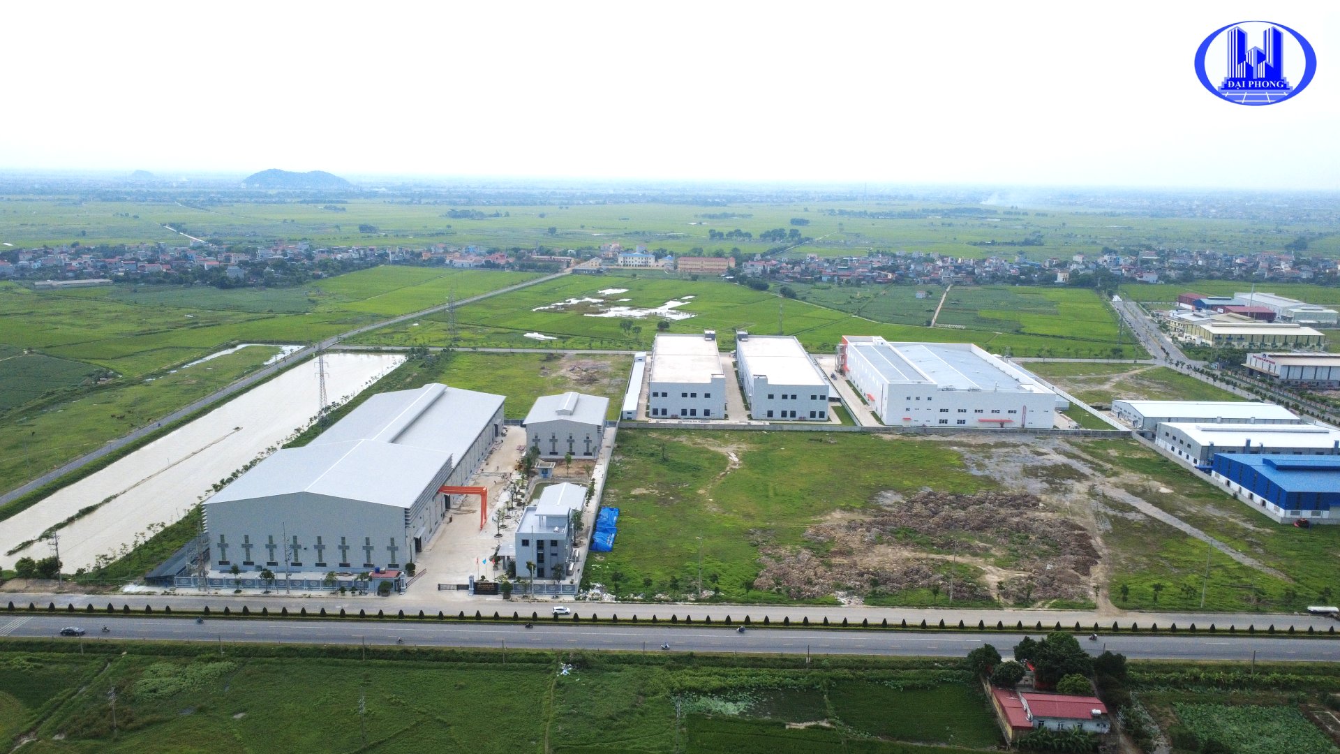 Toàn cảnh Cụm Công Nghiệp Yên Dương nhìn từ trên cao với hạ tầng đồng bộ, giao thông nội khu thuận tiện