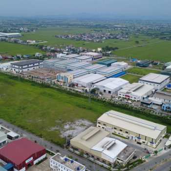 Cụm Công nghiệp Yên Dương Ý Yên Nam Định toàn cảnh từ trên cao cho SME Startup sản xuất.